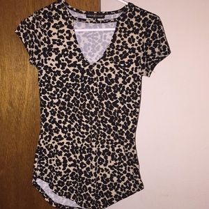 Tight leopard print shirt